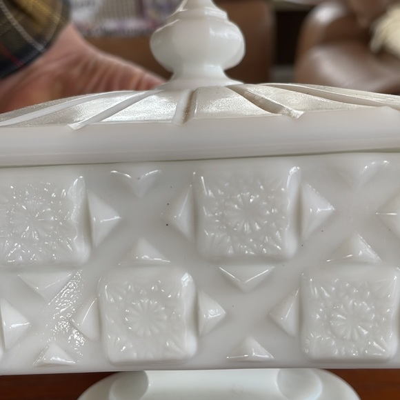VTG Milk Glass Candy/Compote Dish - Picture 2 of 6